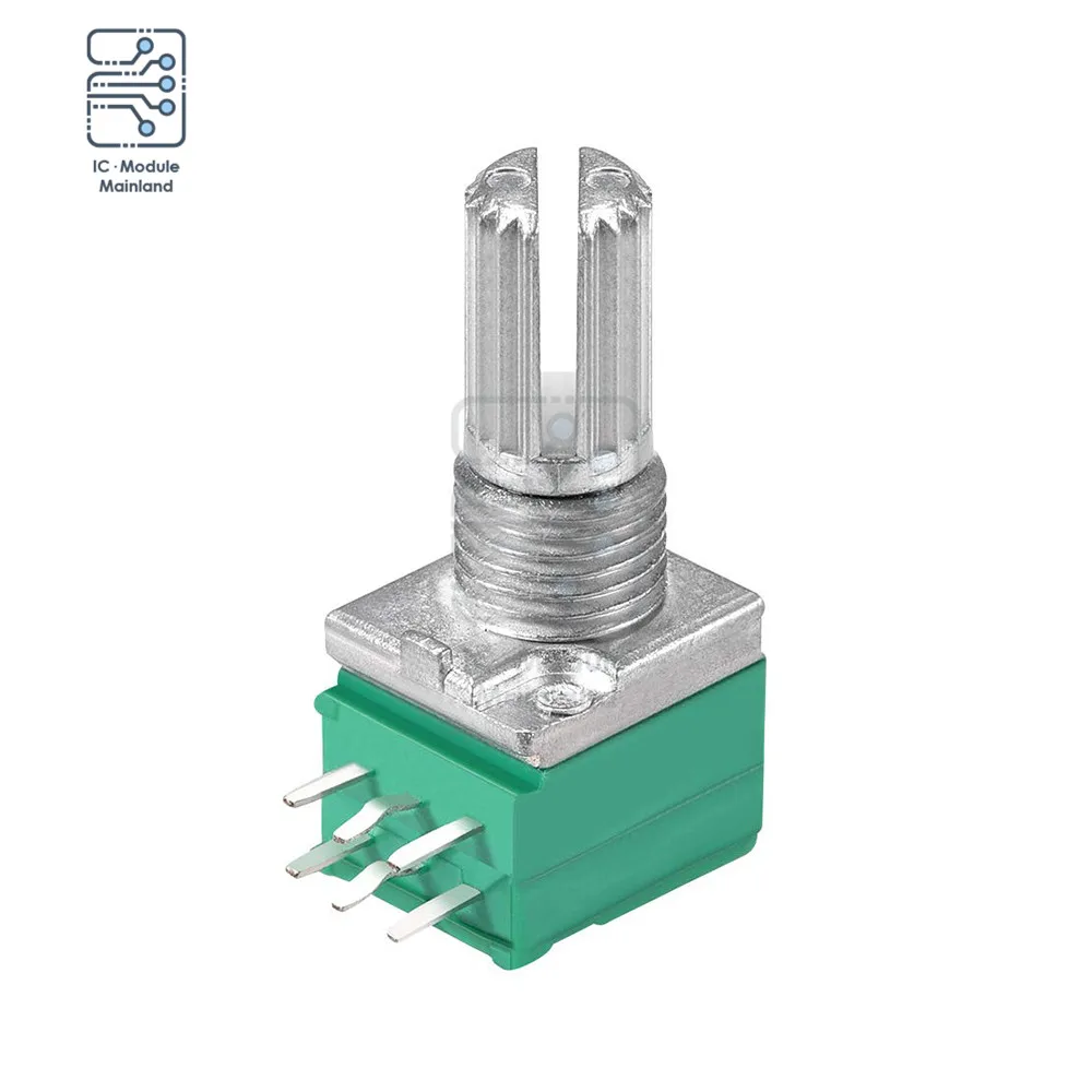 5PCS 6pin Potentiometer 5K10k 20k ​50k 100K Ohm Type B Resistors Double Turn Linear Rotary Carbon Taper Potentiometer