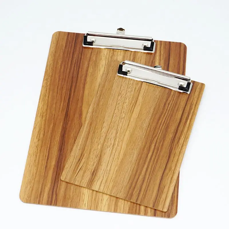 Portable A4 A5 hard Wooden Writing Clipboard File Hardboard Office School Stationery