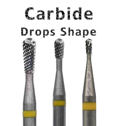 RolinStar Carbide pear shape Nail Art Drill Bits Cuticle Milling Cutter Nail Files For Manicure Accessories Tools