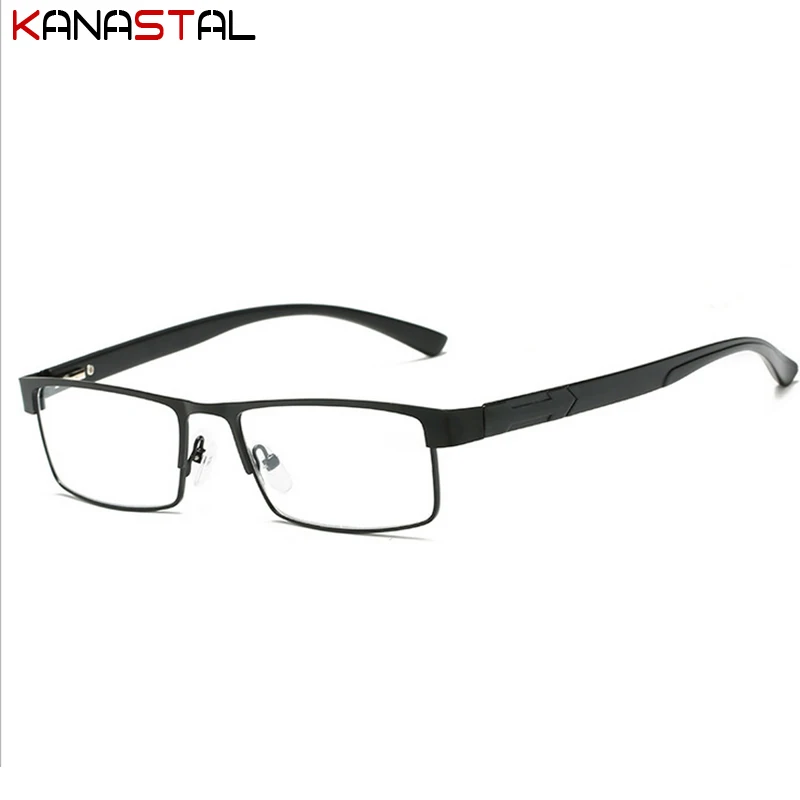 Men Women Reading Glasses Non Spherical 12 Layer Coated Lenses Vintage Metal Frame Business Hyperopia Prescription Eyewear +4.0