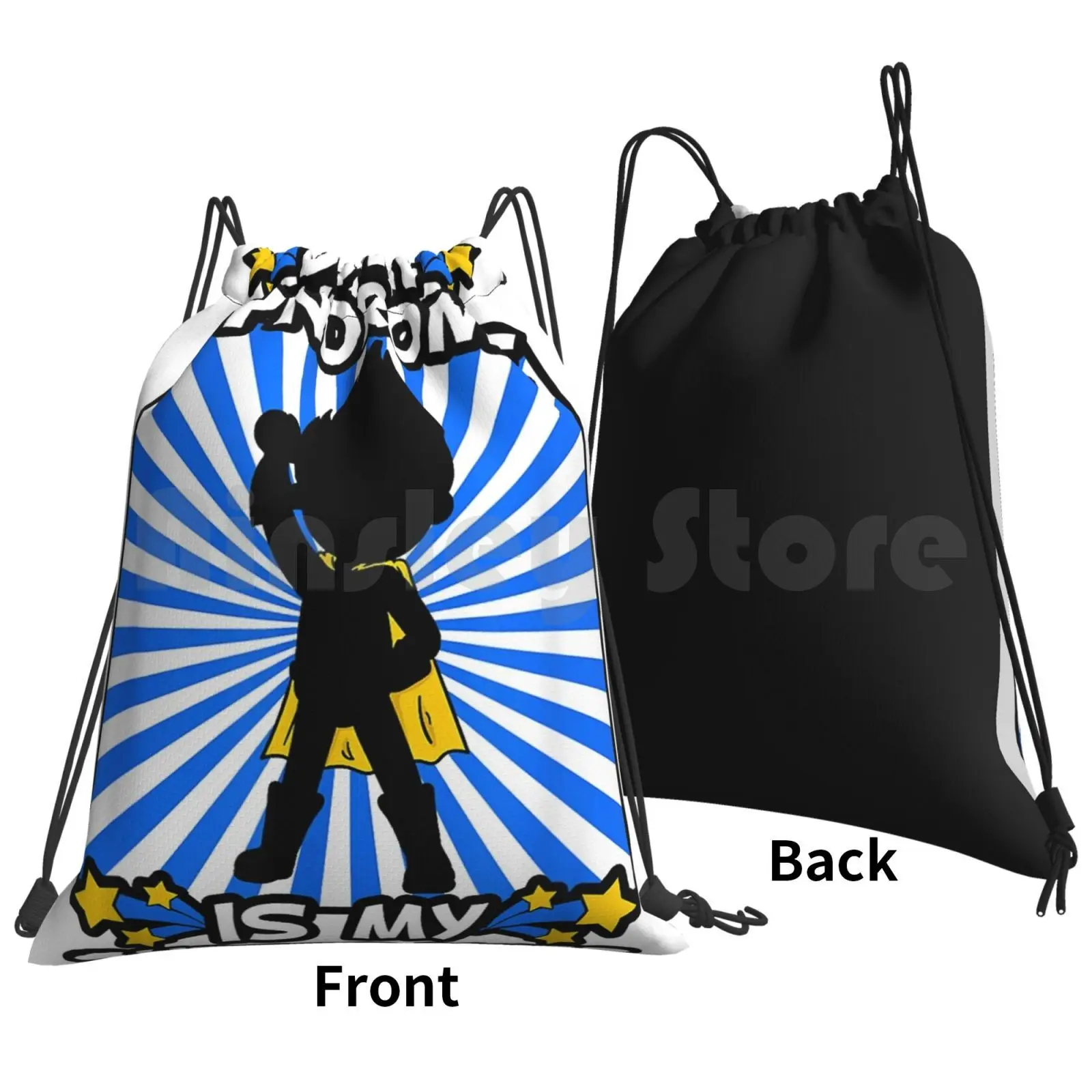 Superhero Down Awareness Chromosome Superpower Gift Backpack Drawstring Bags Gym Bag Waterproof October Down