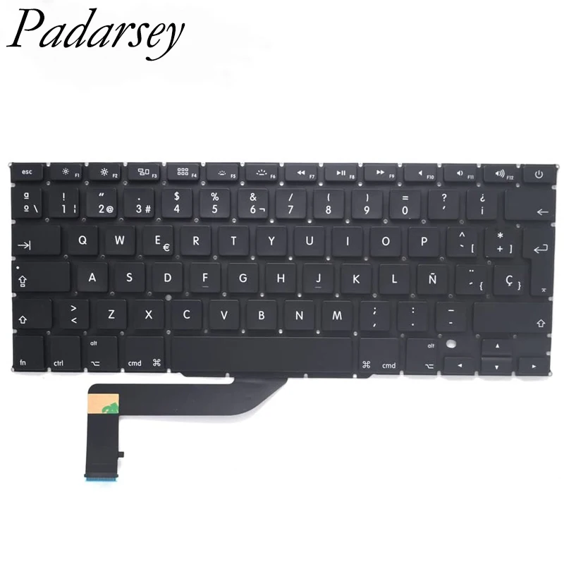Imagem -04 - Pardarsey Novo Eua Reino Unido ru Espanha Francês Alemão Teclado Backlight Compatível com Macbook Pro Retina 15 A1398 2012 2013 2014 2023