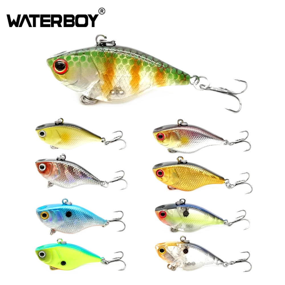 WATERBOY 1PCS 4cm 4.6g Mini VIB Fishing Lure Rattlin Vib Hard Bait Wobbler Crankbait Isca Artificial Perch