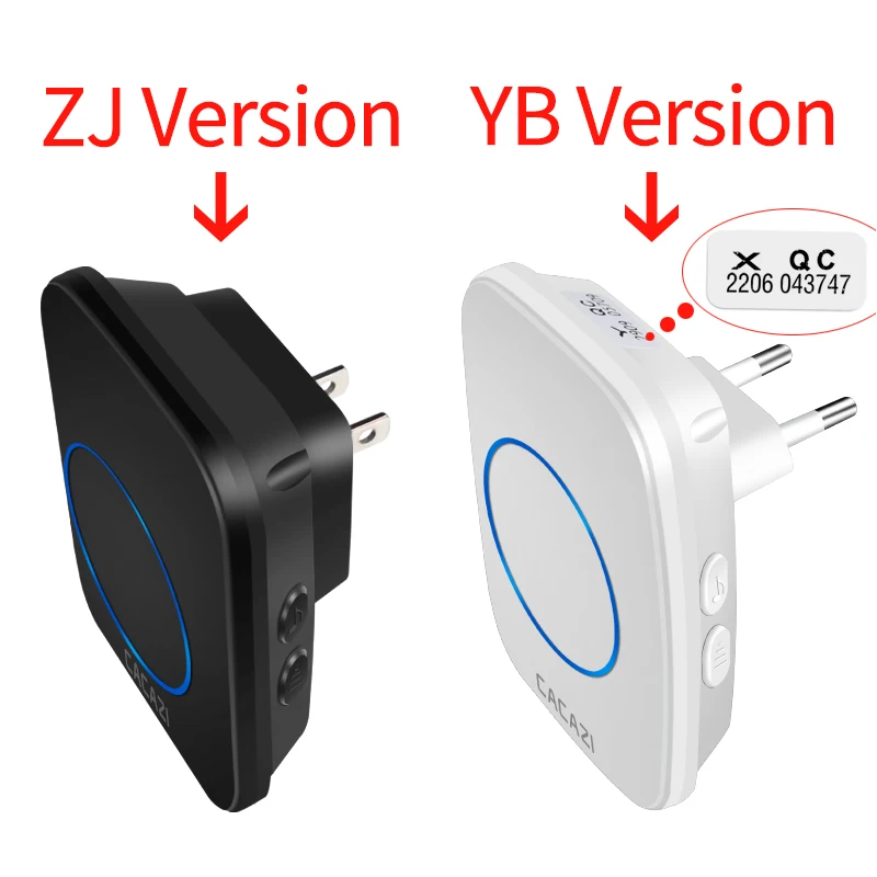 CACAZI Only Button or Receiver For A10 Home Intelligent Wireless Waterproof Doorbell US EU UK AU Plug 300m Range