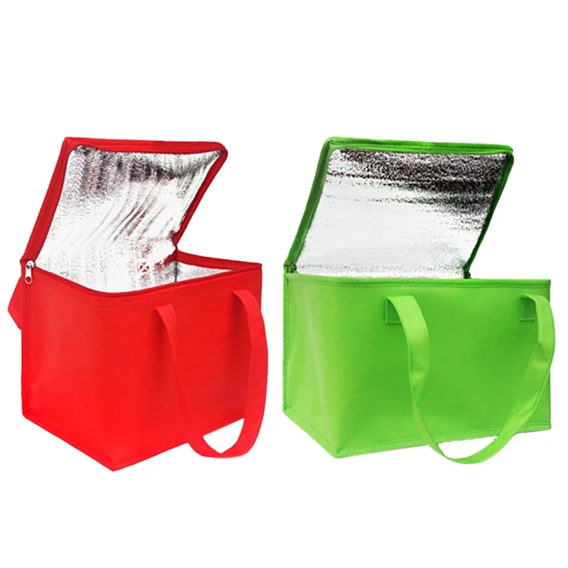 

Big deal Foldable Large Cooler Bag Portable Food Cake Insulated Bag Aluminum Foil Thermal Box Waterproof Ice Pack Lunch Box Deli