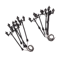 LED 더블 헤드 조명 램프, 철도 기차 모래 테이블 모델 빌딩 키트, 미니어처 풍경 레이아웃 장식, 10 개