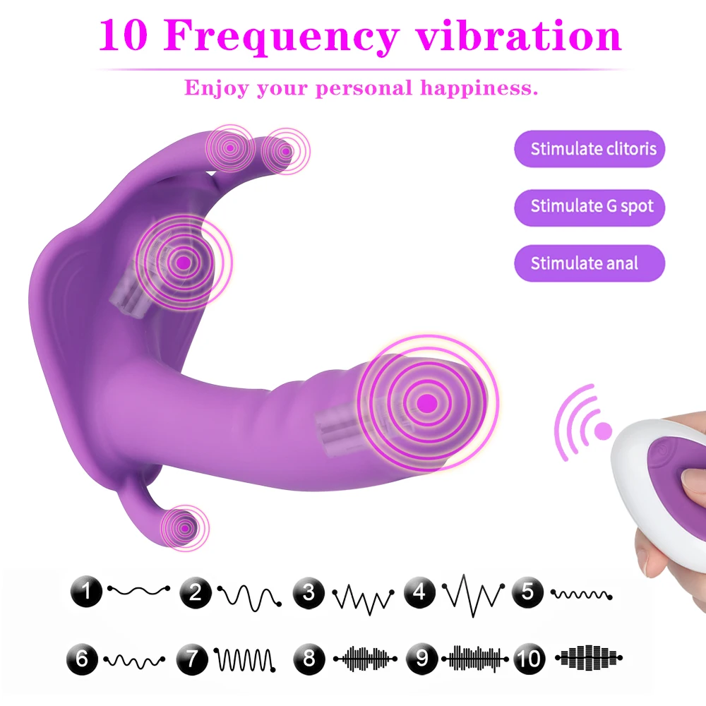 Butterfly Wearable Dildo Vibrator For Women Wireless Remote Control  Masturbator G Point Invisible Butterfly Vibrator Adult Toy