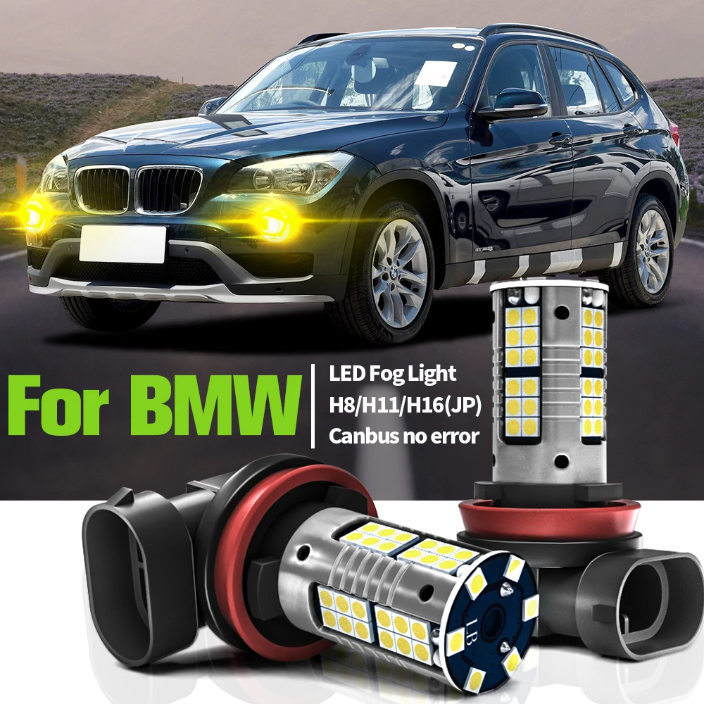 

2pcs LED Fog Light Blub Lamp Canbus No Error H8 For BMW X1 F48 2014-2018 X2 F39 X4 F26 X5 F15 F85 2013-2018 X6 F16 F86 2014-2019