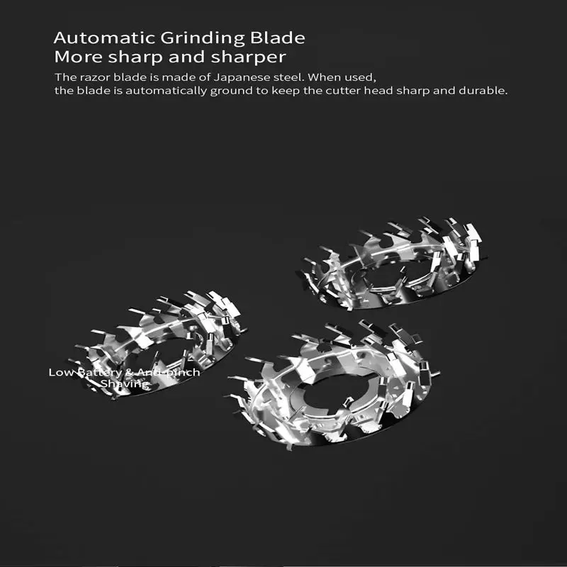 Youpin Enchen ماكينة حلاقة الوجه الكهربائية استبدال الرأس BlackStone ماكينة حلاقة كهربائية للرجال قابلة للغسل USB الحلاقة استبدال الرأس #3