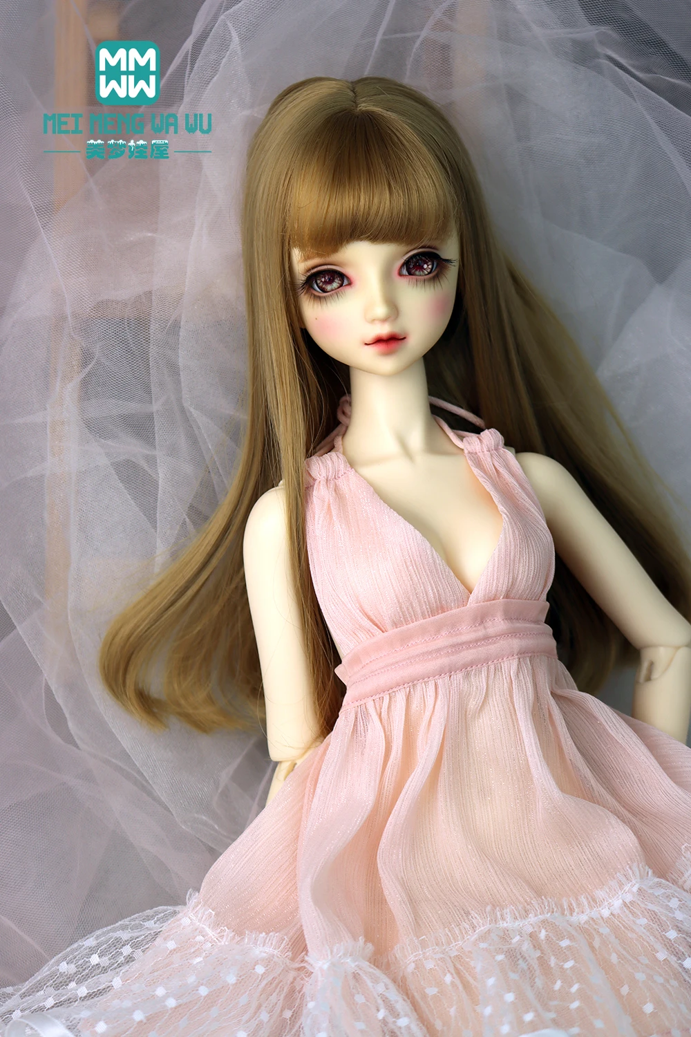 Vêtements de poupée BJD DD SD, poupée articulée, à la mode, robe dos nu, jupe à bretelles, cadeau pour fille, 1/3