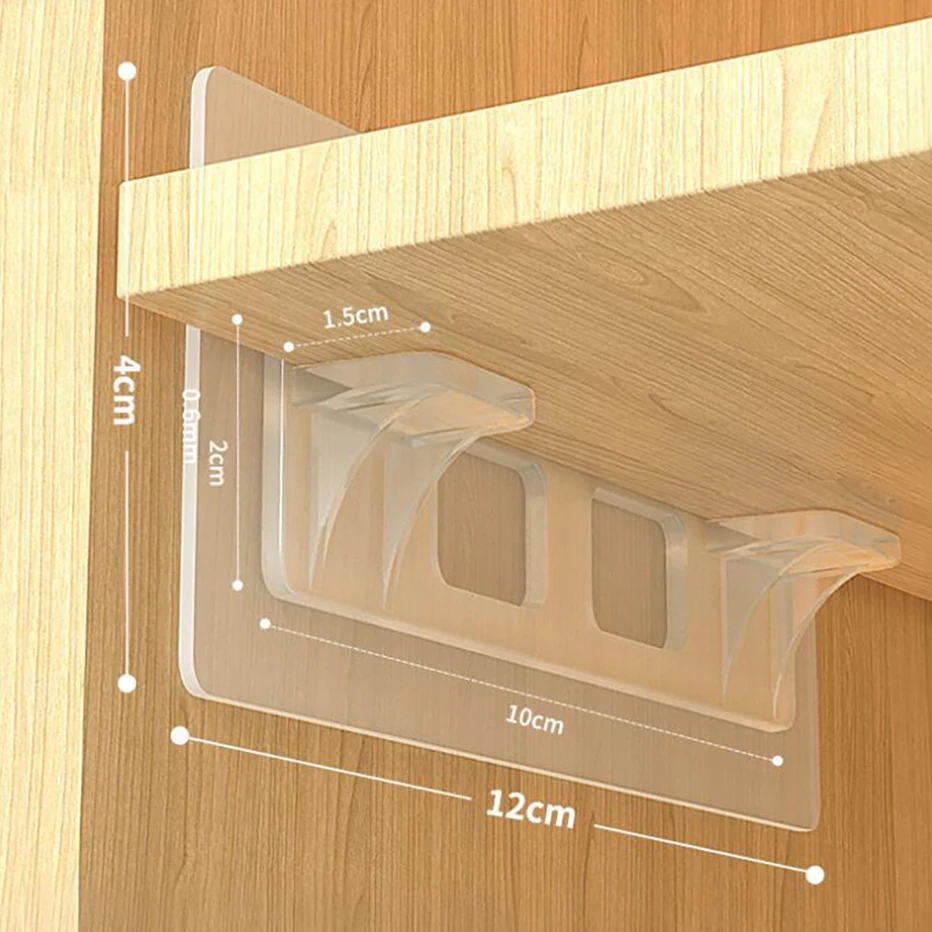 4/6/8Pcs Verlängern Regal Unterstützung Pegs Selbstklebende Schlag Kostenloser Schrank Schrank Schrank Regal Halter Rack – Detail 6