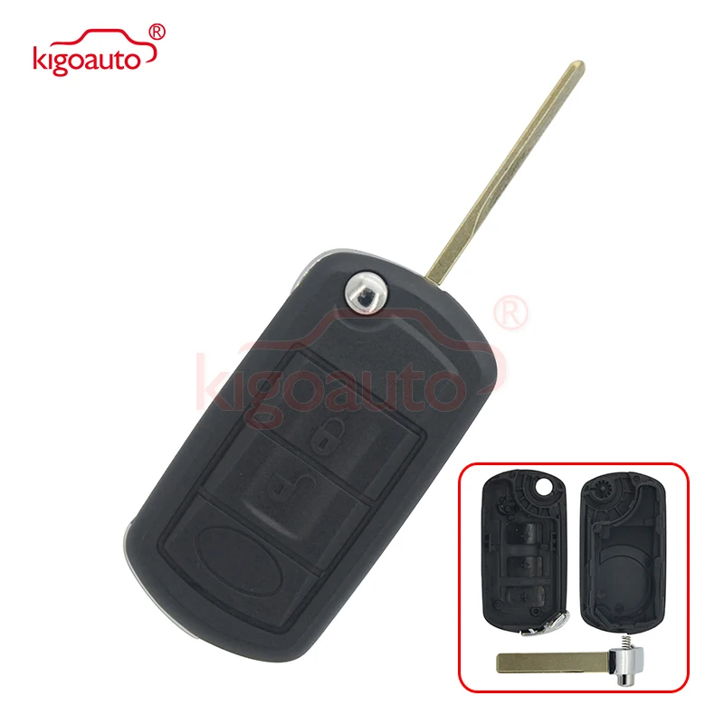 

Kigoauto Flip key shell HU92 blade 3 button for Landrover LR3 LR4 Rangerover 2007 2008 2009 2010