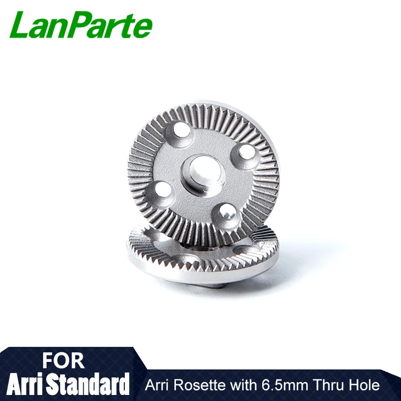 Lanparte Arri Rosette Teech Adapter with 6.5mm Un-Threaded Thru Hole (ONE PCS) of DSLR Camera Accessories