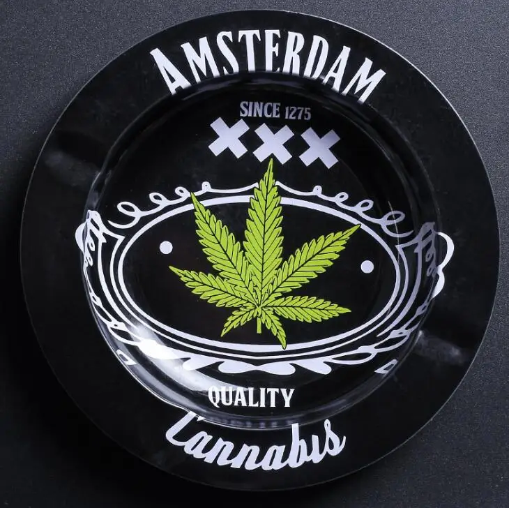 Wholesale 50pcs metal Ashtray Heat Resistant Creative Travel Size Bar Cigar Ashtray Travel Size Portable Men\'s Gadgets