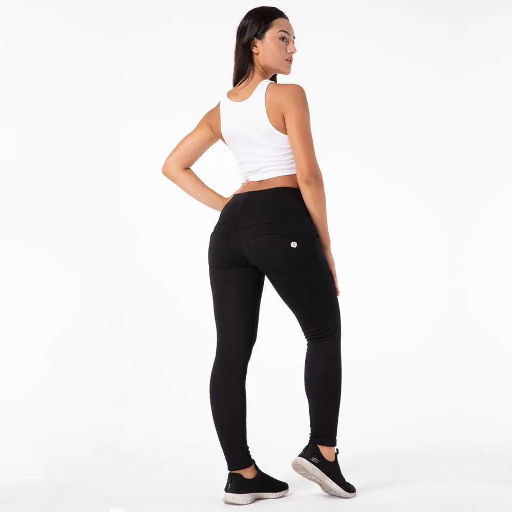 Shascullfites Enhancing High Waist Push Up Sport Legging Women Black Yoga Pants Fleece Lined Stretchy Gym Workout Tights