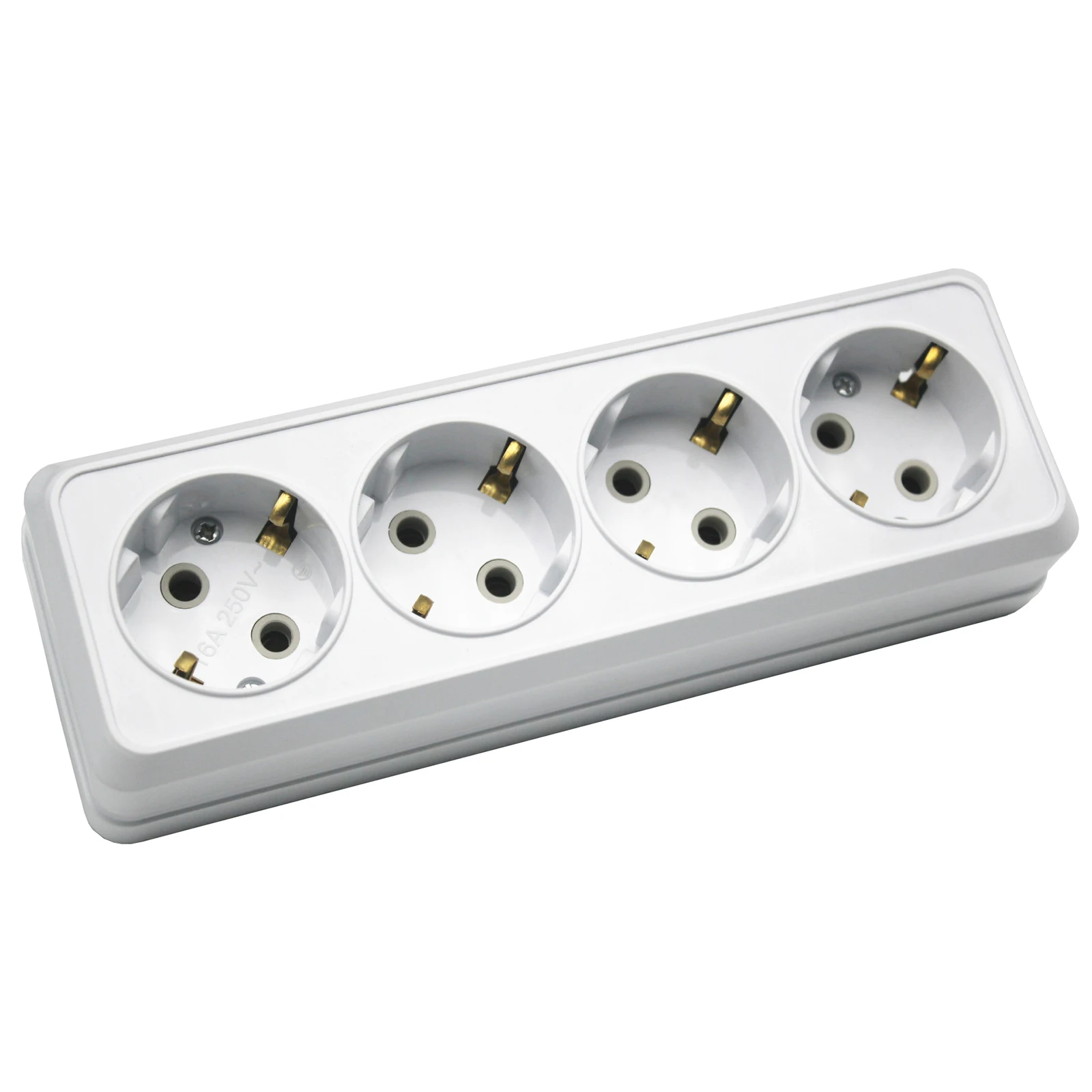 Wall Crystal Glass Panel Power Socket Plug Grounded 16A EU Standard Electrical Outlet Multi Way Wall Power Socket Strip