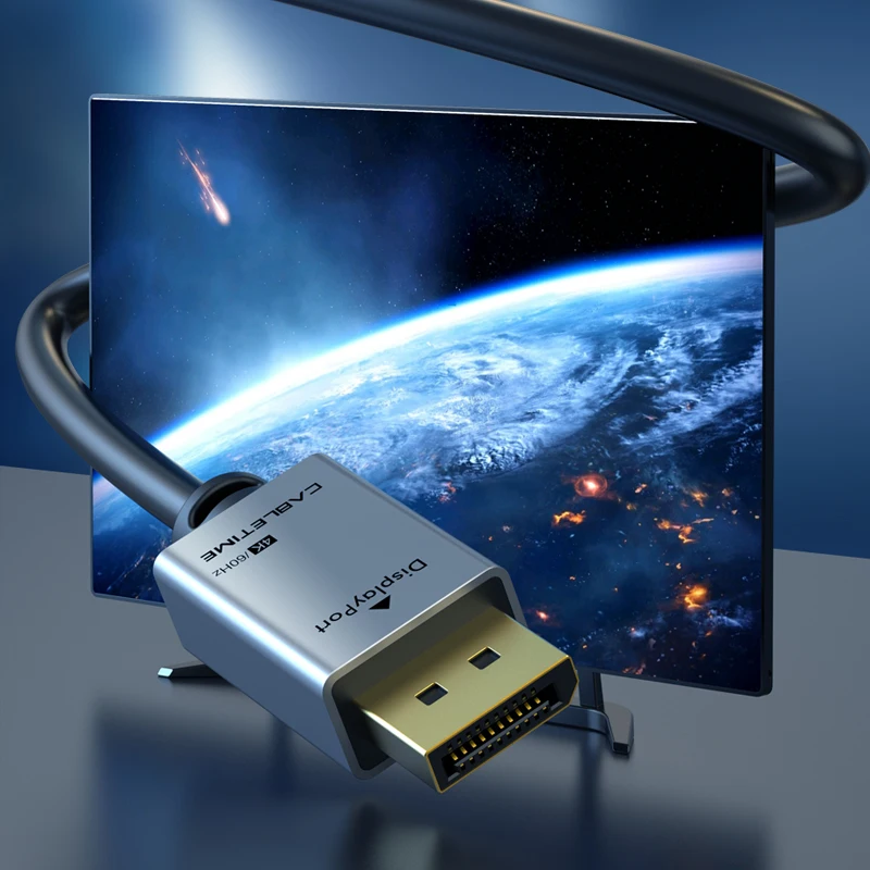 Cabo Display Port para PC Projetor HDTV, HDMI, Cabo DP Video Audio Display Port, 8K, 4K, 60Hz, DP 1.4, 1,2, 2m, C247, Novo, 2021