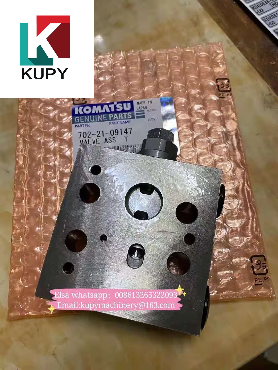 KUPY TOP QUALITY Decompression Self Reducing Valve Assy PC200-6 6d102 PC300-6 PC400-6 702-21-09147 valve assy