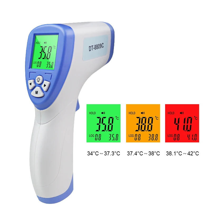 Ketotek Thermometer Infrared Laser IR Temperature LCD Pyrometer with Alarm Device Humidity Hygrometer Meter Not for Human