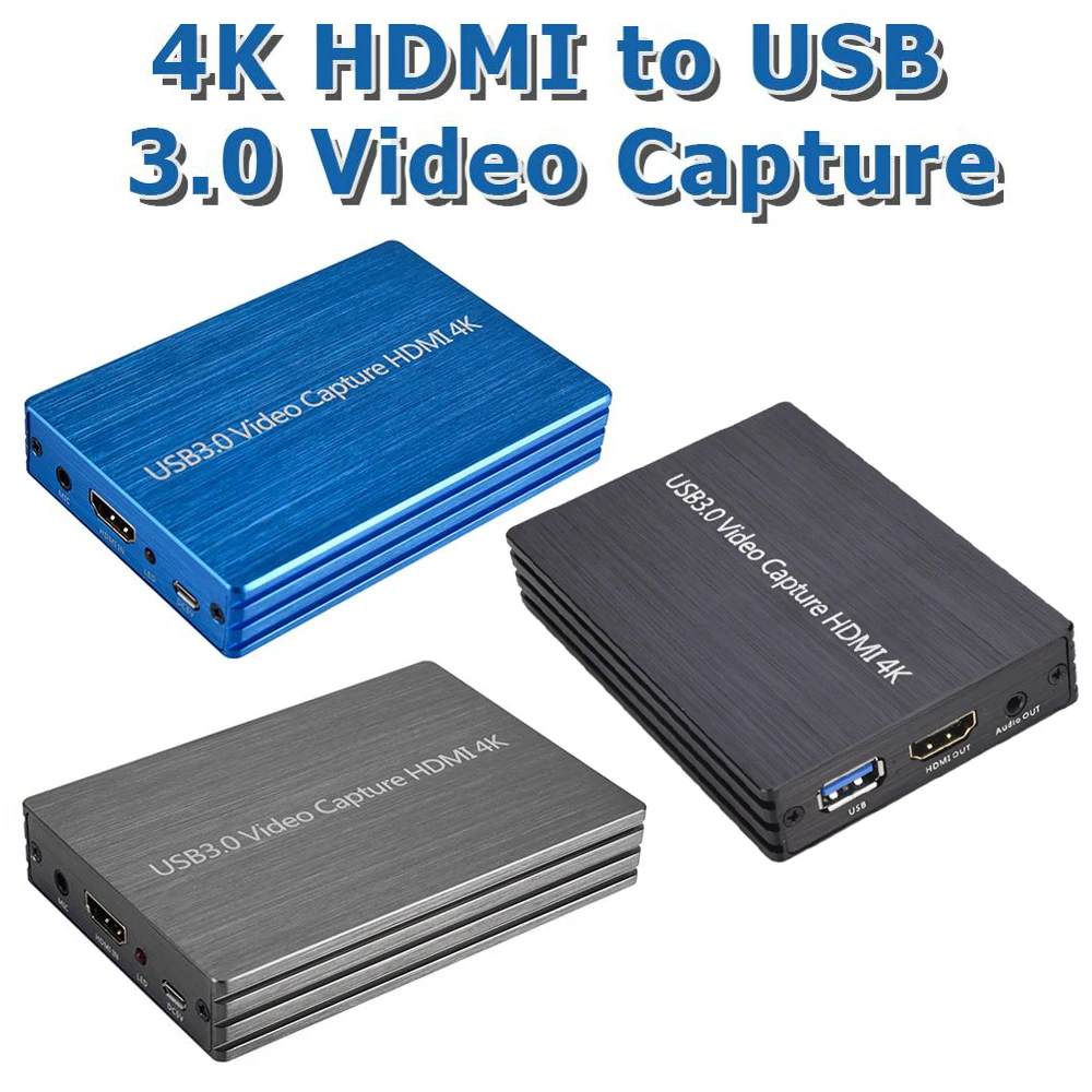 

60fps 4K HDMI to USB 3.0 Video Capture Card Dongle 1080P HD Video Recorder Grabber for OBS Capturing Game Live Streaming Device