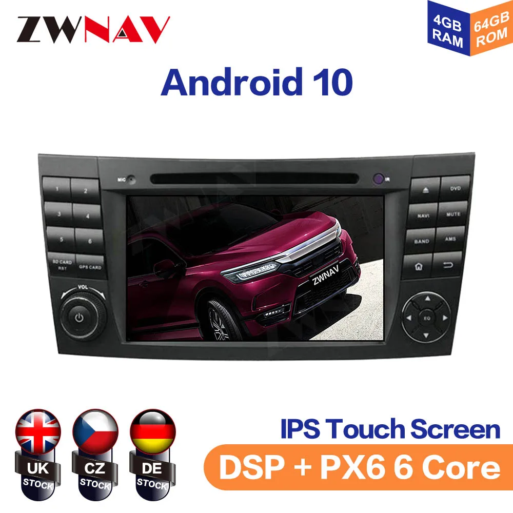 Android 10 IPS Screen For Mercedes-Benz Class W211  Screen Car Multimedia Player Navigation Audio Radio Stereo Head Unit