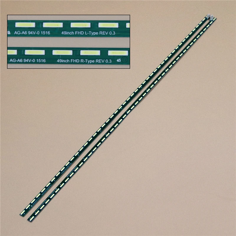 LED Array Bars For LG 49LF6350 49LF635T 49LF6407 49inch FHD LED Backlight Strips TV'S Matrix Kit LED Lamps Lens Bands