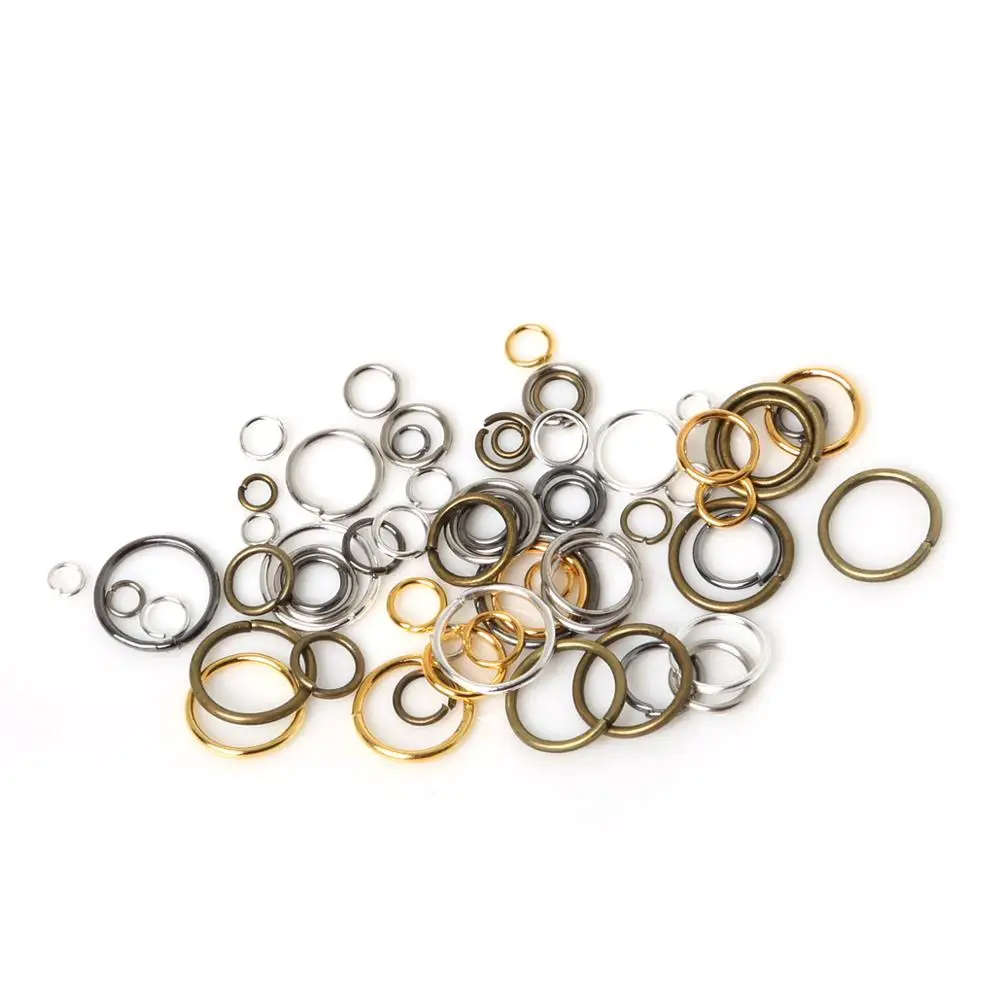 4-10mm Open Circle Jump Rings Silver/Gold/Bronze Color Split Connectors For Jewelry Making Diy Earrings Necklace Accessories