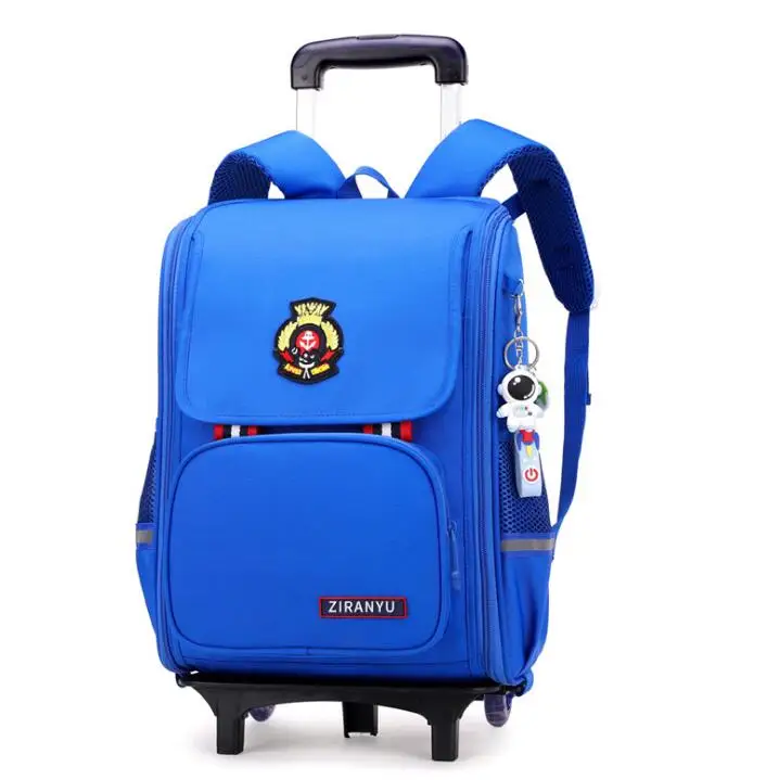 School bagTrolley for boys  kids School Rolling Backpack Bag Student Wheeled backpack for children Trolley Backpack with cart