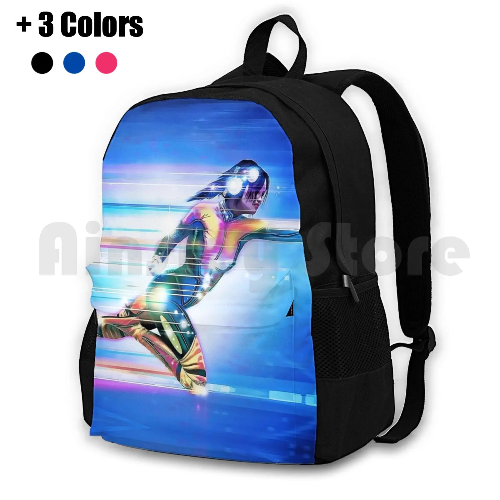 Superhero Outdoor Hiking Backpack Waterproof Camping Travel Superhero Smart Red White Blue Lovely Unique Beautiful