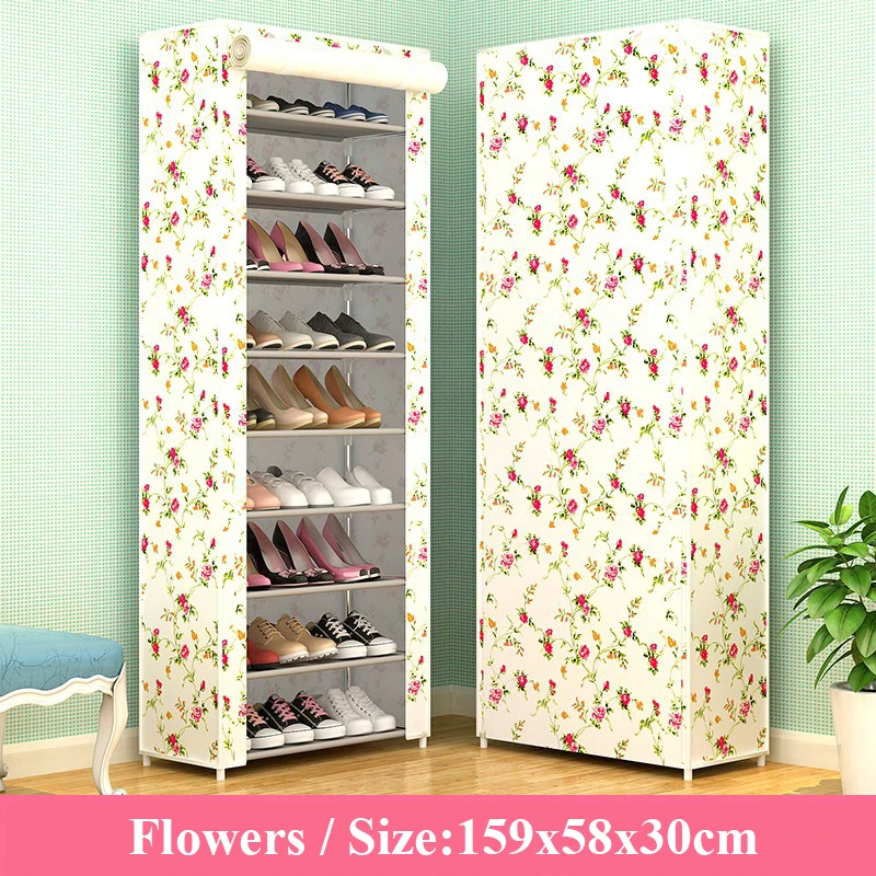 Multiple Layer Shoe Cabinet Nonwoven Fabric Saving Space Shoe Organizer Rack Modern Assemble Shoe Rack for Home Furniture