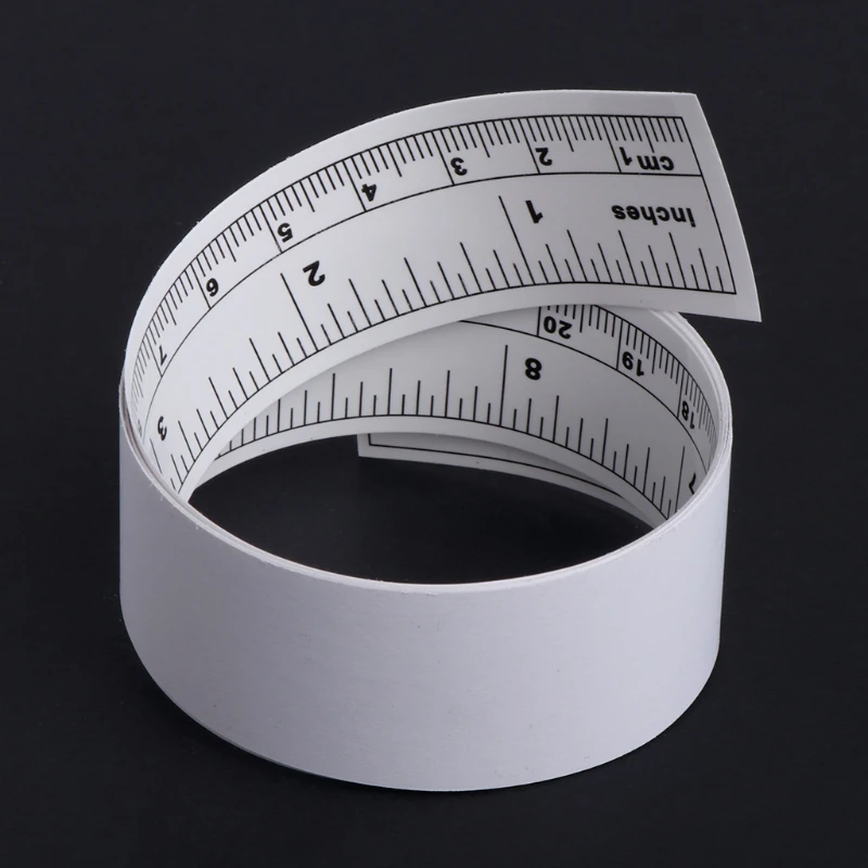 Self Adhesive Metric Measure Tape Vinyl Silver Rulers For Sewing Machine Sticker