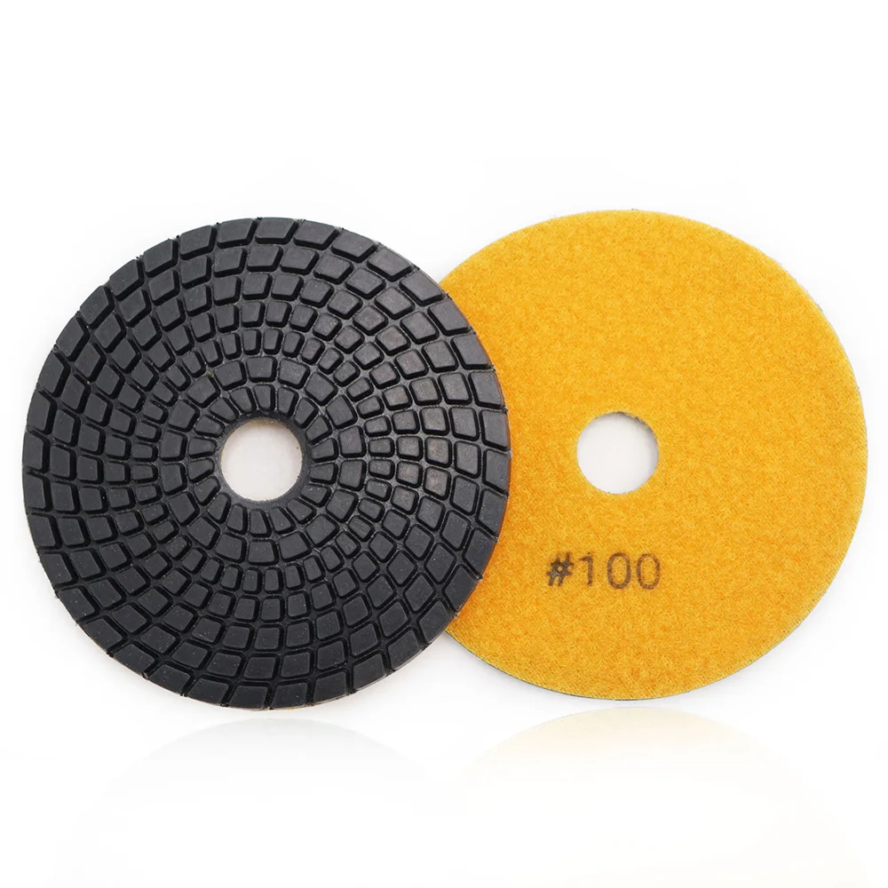 Shdiatool 5個4 "プロフェッショナルダイヤモンド研磨パッドグリット #100花崗岩大理石石のタイル100ミリメートルサンディングディスク