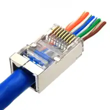 6U RJ45 Cat6 Ethernet Connector Gold Plated #3