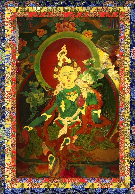 Tibetan Thangka Buddhism Green Tara White Tara 21 Tara Poster Wall Hanging Decoration Painting Feng Shui Cure 30x42cm