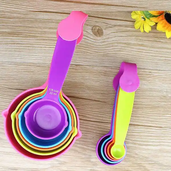 

5pcs/set Measuring Spoons Colorful Plastic Measure Spoon Useful Kitchen Seasoning Spoon Baking Measuring Tools