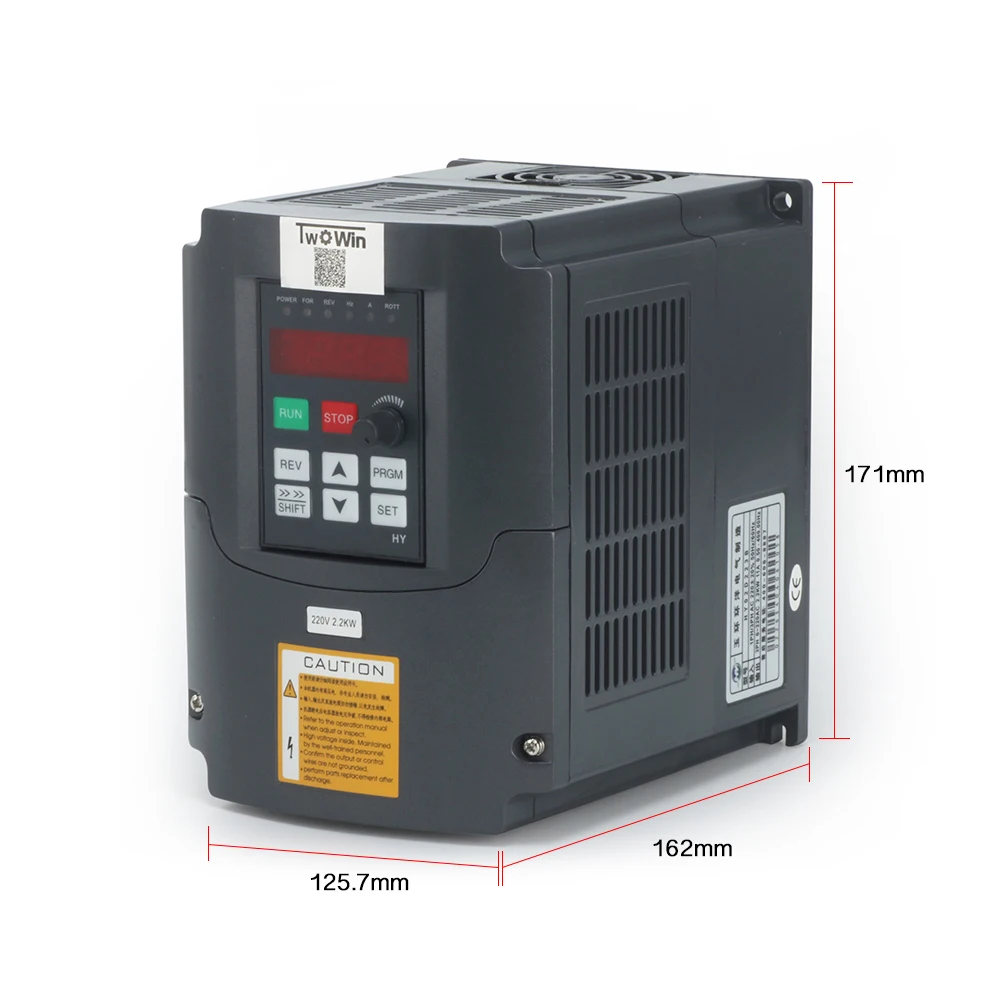 1.5KW / 2.2KW VFD Inverter 220V HuanYang VFD Frequency Converter 3 Phase Output Machine Drive Inverter for Motor