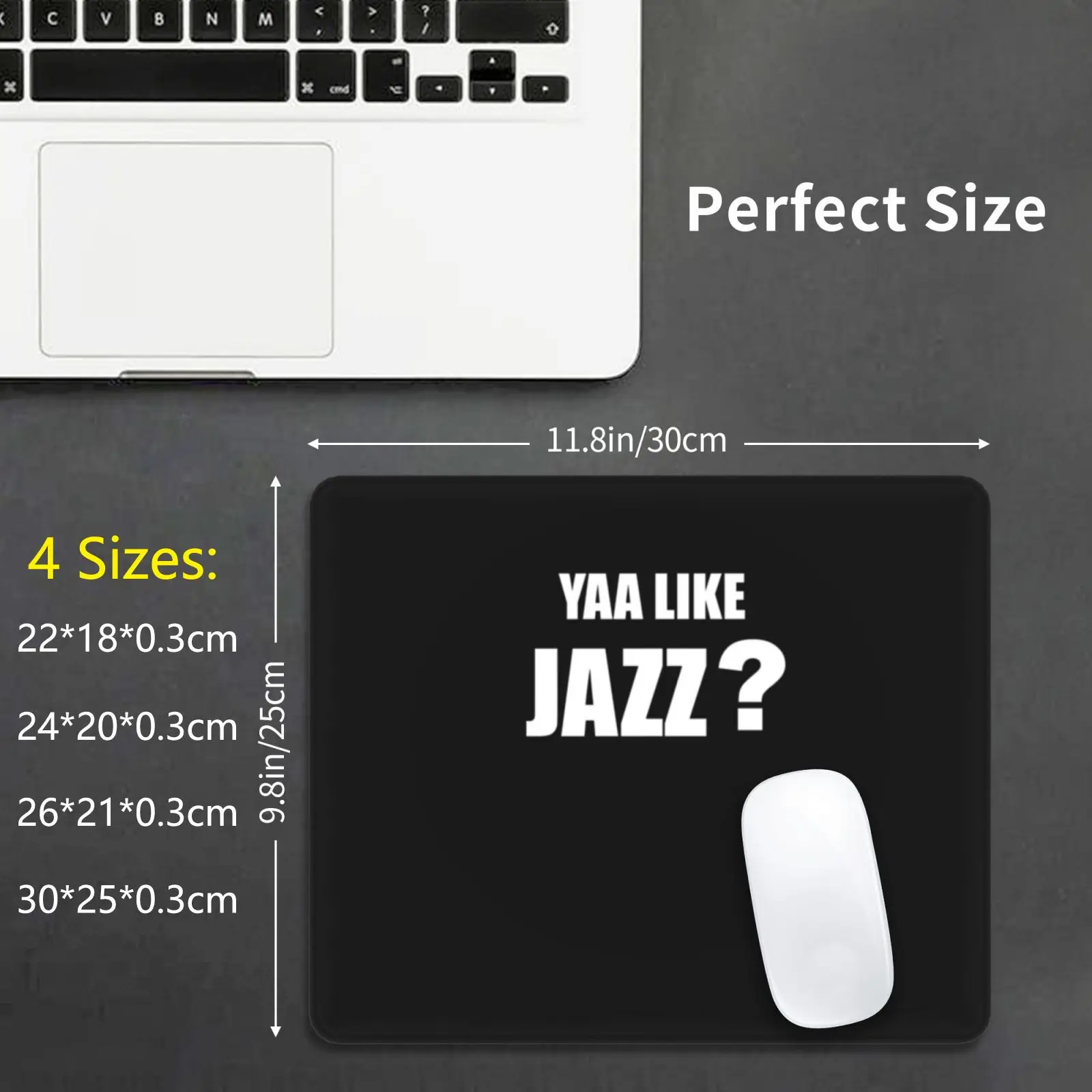 Lustiges Jazz Mouse Pad DIY Print Jazz Music Animal Concert Food Funny Saying Humor Jazz Musician Jazzed