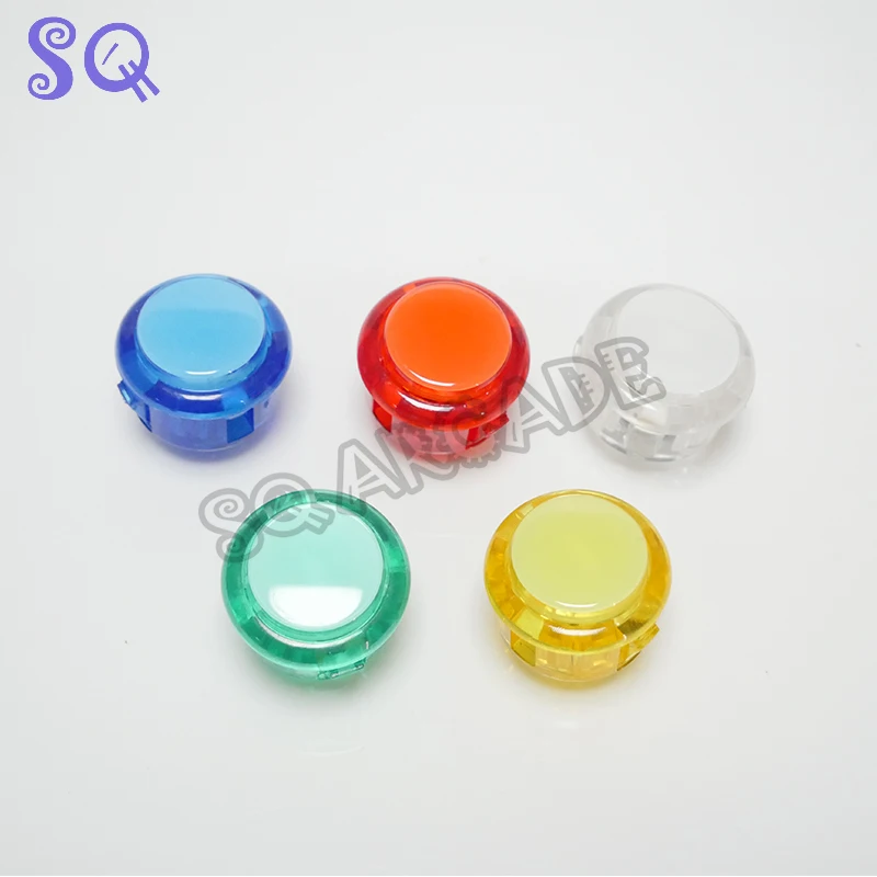 6pcs LED 5V Push Button Arcade Lighting 24mm/30mm Translucent Built-in Miro Switch for DIY Raspberry Pi MAME PC Pandora Cabinet