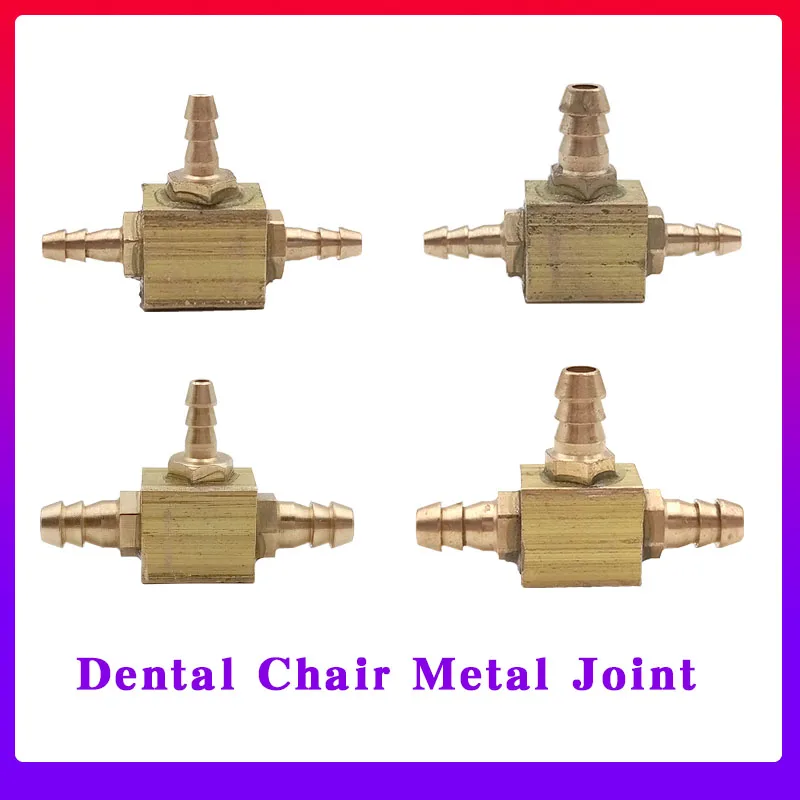 Dental Fitting Connector for Dental Air Water cupreous Tube Connector Pipe dental joint Water pipe and air pipe joint