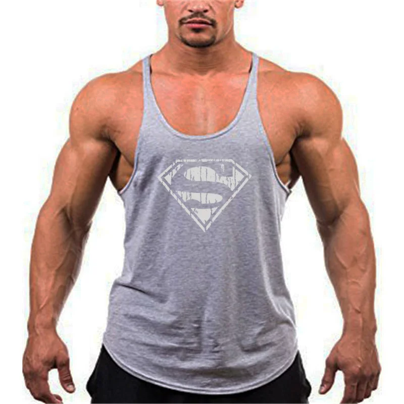 Gym Muscle Fitness Training Running Vest Clothing Tank Top Mens Bodybuilding Sleeveless Singlets Fashion Workout  Undershirt