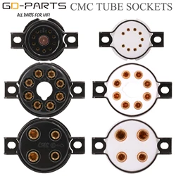 CMC bakelitu PTFE gniazda lamp próżniowych podstawy 4pin 8pin 9pin do 2A3 300B KT88 EL34 12AX7 ECC81 ECC82 6550 274B w stylu Vintage Hifi DIY