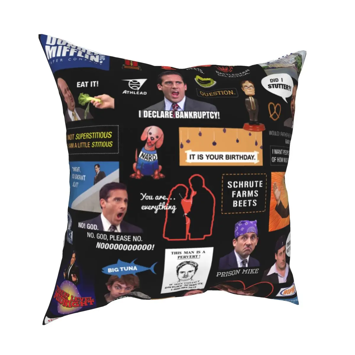 

The Office Funny Collage Pillow Case Home Decorative TV Show Cushions Throw Pillow for Living Room Double-sided Printing