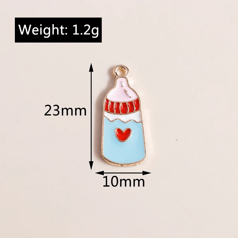 Leslie 10 Stück Emaille süße Essen Trinken Eis Kuchen Saft Cola Charms Anhänger für Halsketten DIY Schmuckherstellung Zubehör – Detail 20