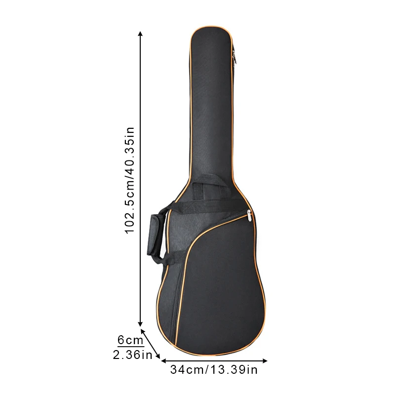 101 x 34 x 5cm Electric Guitar Case Colorful Edge Gig Bag Double Straps Pad 8mm Cotton Thickening Soft Cover Waterproof Backpack