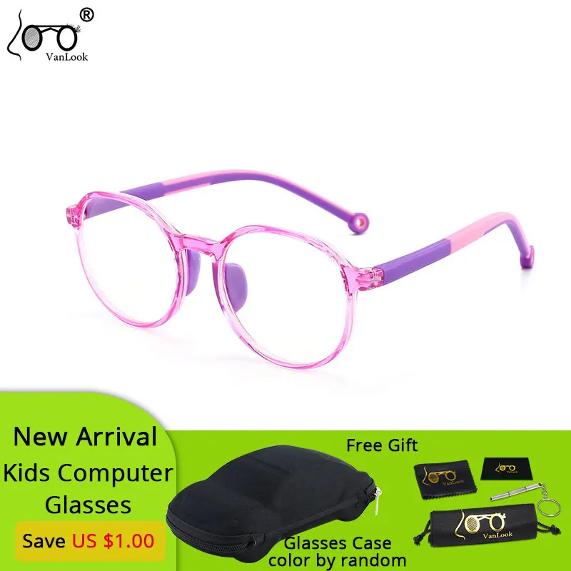 Kids Blue Light Blocking Screen Glasses TR90 Teenage Gafas Pantalla Protective Gaming Computer Antireflective for Boys Girls UV