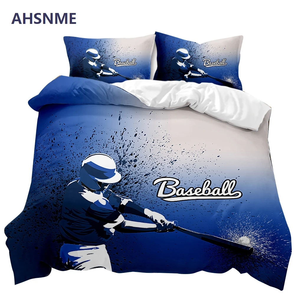 

AHSNME 3D American baseball Bedding Set Print Quilt Cover for King Size Market can be customized pattern bedding jogo de cama