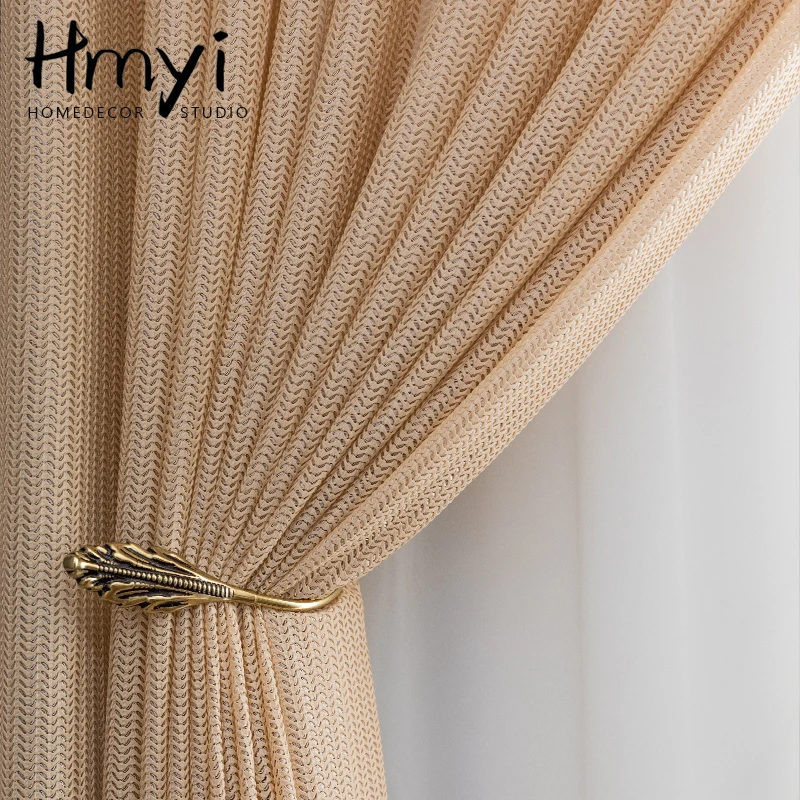 Gray Tulle Curtains For Living Room Modern Style Voile Sheer Window Curtain For Bedroom Luxury Yarn Rideaux Voilage Customized