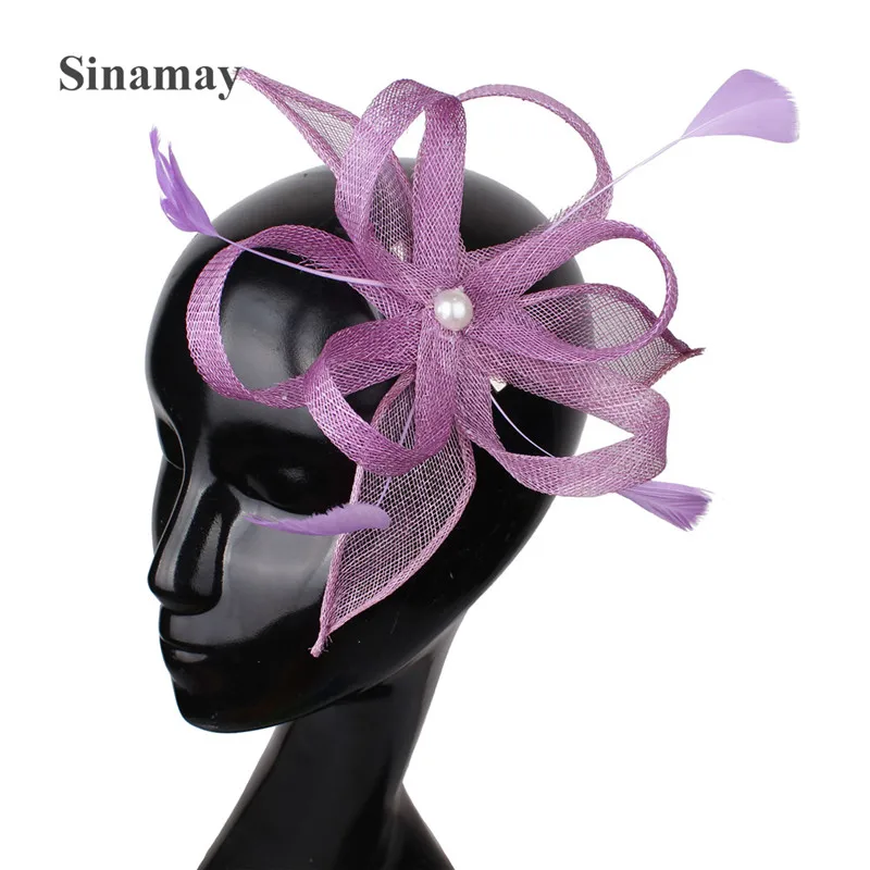 

Cute Girls Show Party Fascinator Hat Hair Accessories Sinamay Headwear For Women Fascinator Hat Hairpin Bride Mesh Headdress