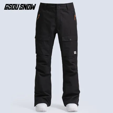 GSOU SNOW Men Ski Pant Snowboard Trouser Winter Pant Windproof Waterproof Outdoor Sport Wear Pocket Style Super Warm Skiing Pant