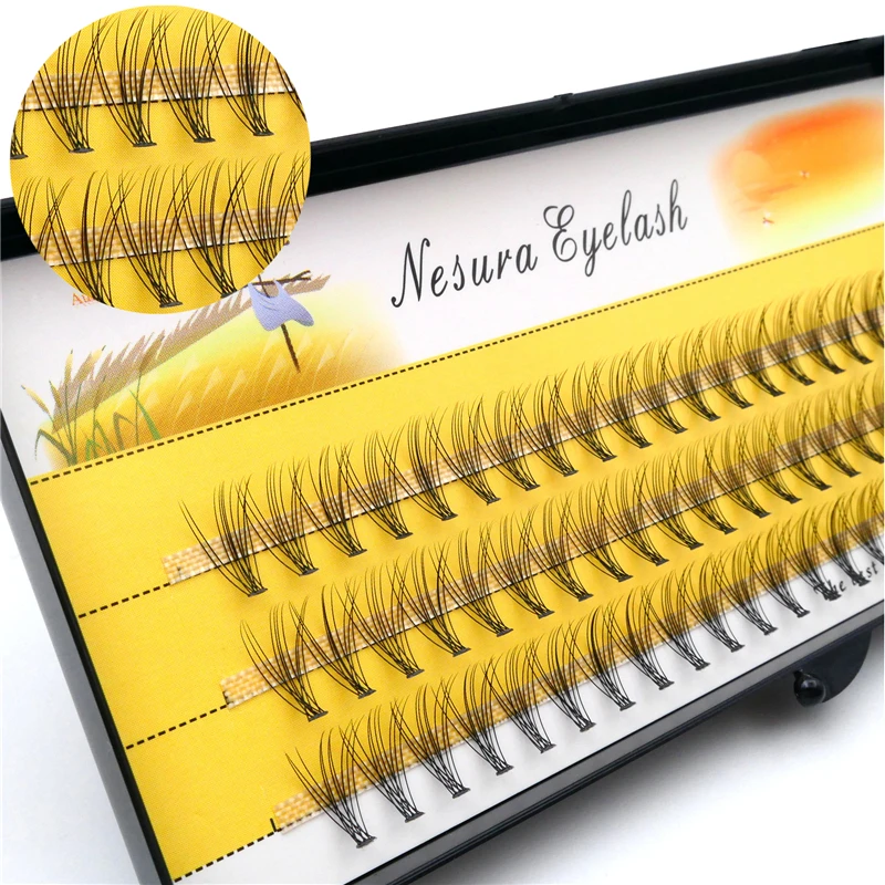 Fashion 60pcs Professional Makeup Individual Cluster Eye Lashes Grafting Fake False Eyelashes Free Shipping